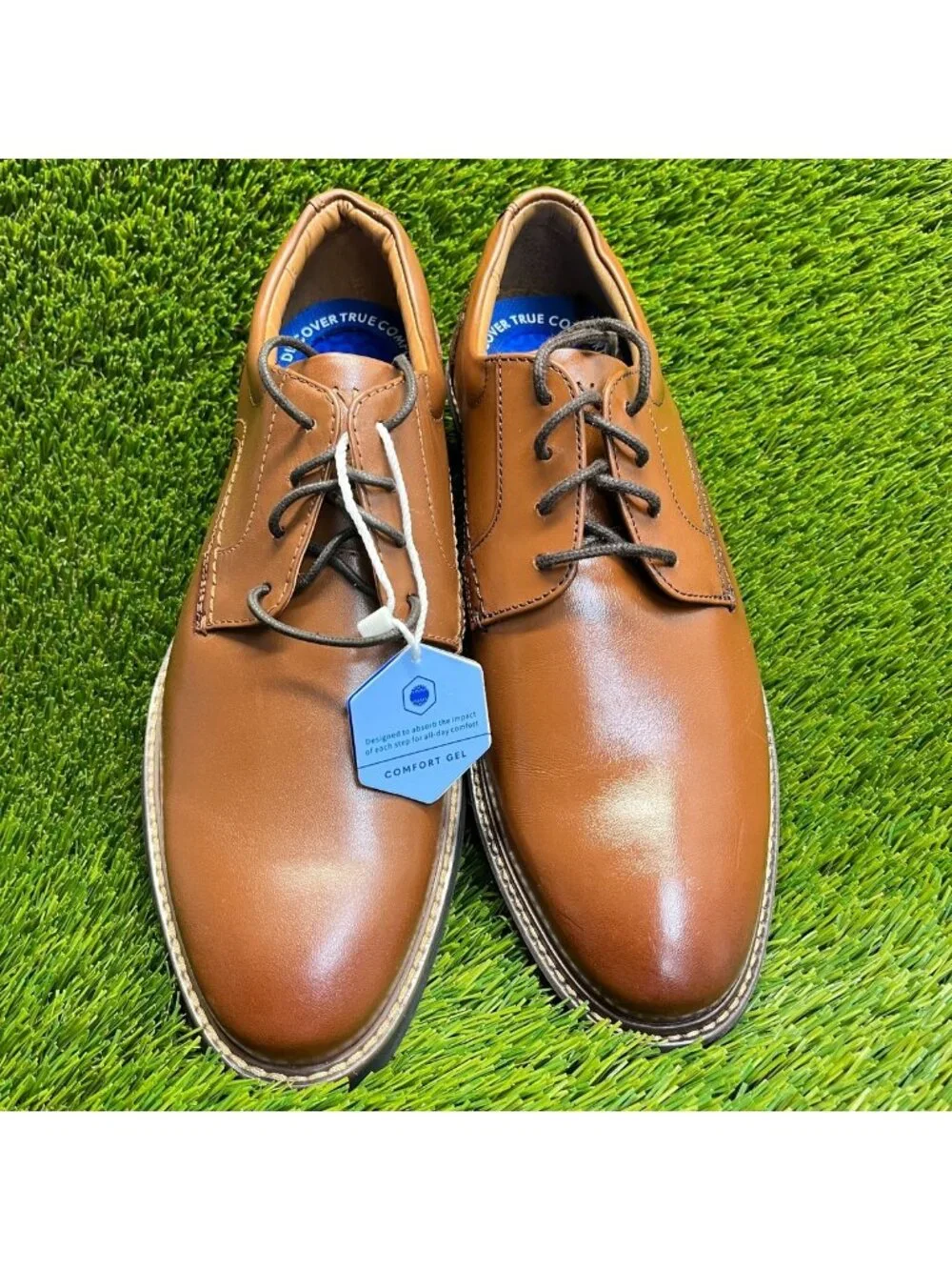 Nunn Bush Calderone Mens Size 8 Brown Casual Classic Plain Toe Oxford Shoes